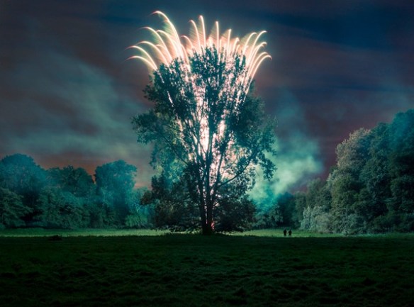 Harry Cory Wright. Harry, Bryan and Central Poplars. Smoke and 130 ft Mine, 2012