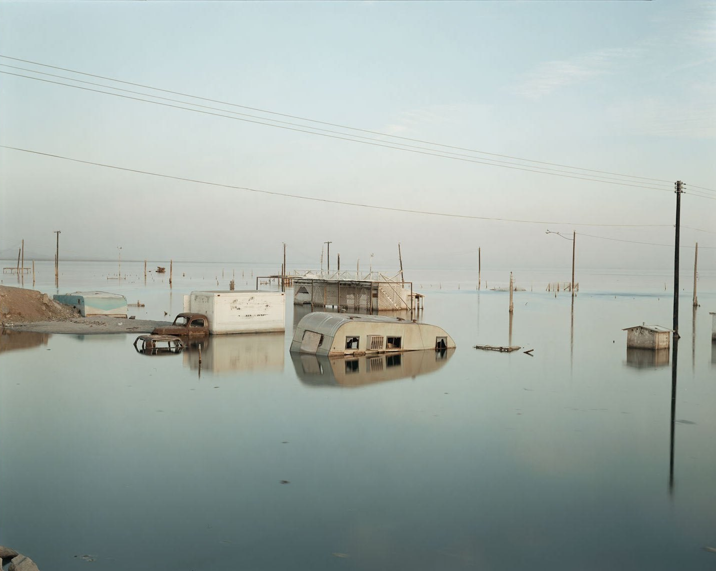 Richard Misrach, Submerged Trailer, Salton Sea 1983