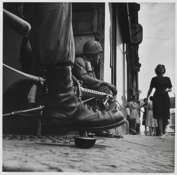 Near Checkpoint Charlie, Berlin 1961 by Don McCullin born 1935