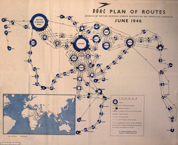 Plan of Routes BEA and BOAC